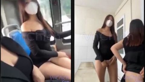 Không mặc đồ lót đi xe buýt, 2 em gái Hà Nội thủ dâm trong wc bến xe – Sex Viet69